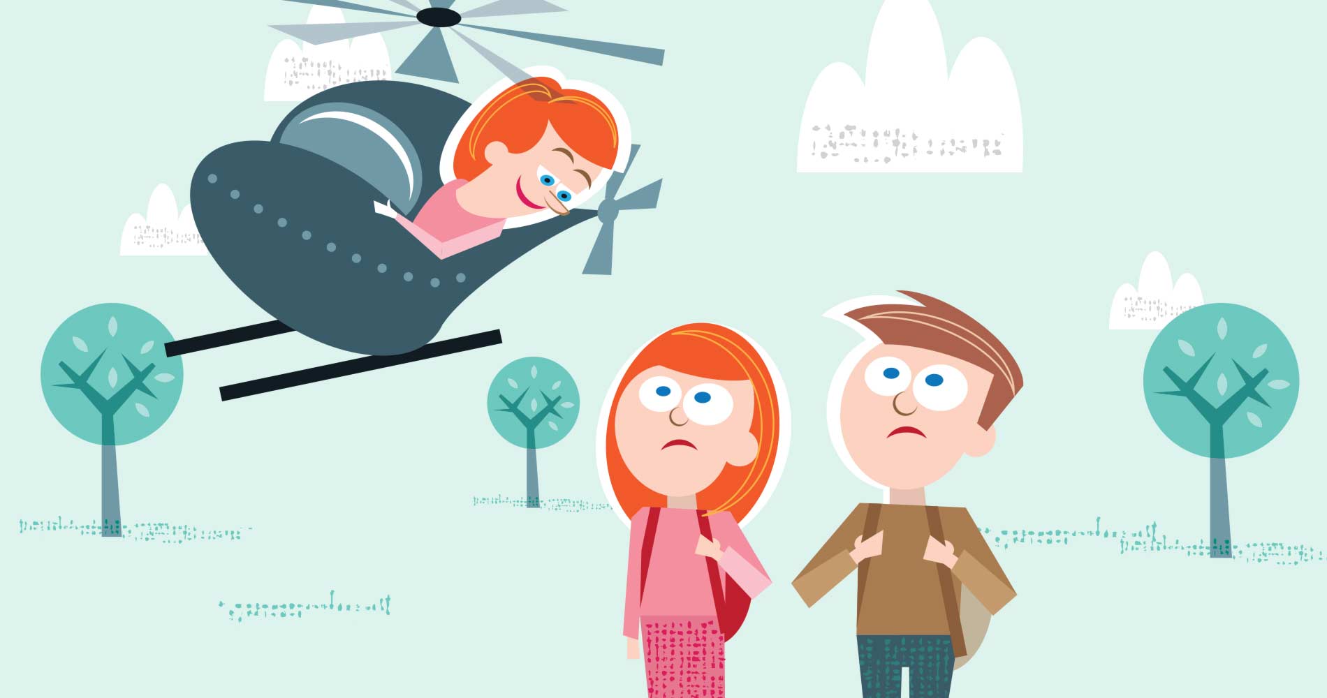 والدین هلیکوپتری باعث می‌شوند که بچه‌ها هیچ حریم خصوصی و هیچ فرصتی برای رشد استقلال نداشته باشند.