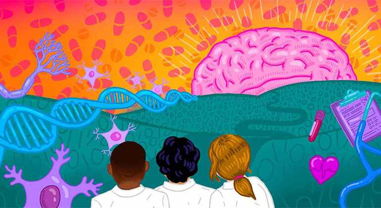 دیدگاه زیستی مواد شیمیایی درون مغز، نابهنجاری مغزی و نقش ویروس‌ها و ژنتیک را در اسکیزوفرنی بررسی می‌کند.