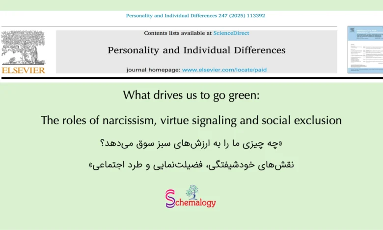 رابطه خودشیفتگی با طرفداری از محیط زیست